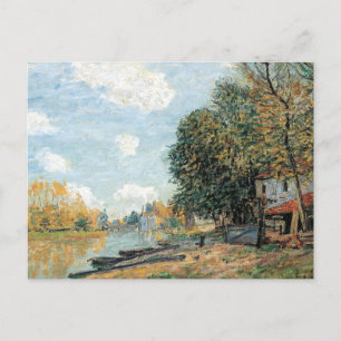 Cartão Postal Alfred Sisley Moret: As margens do rio Loing