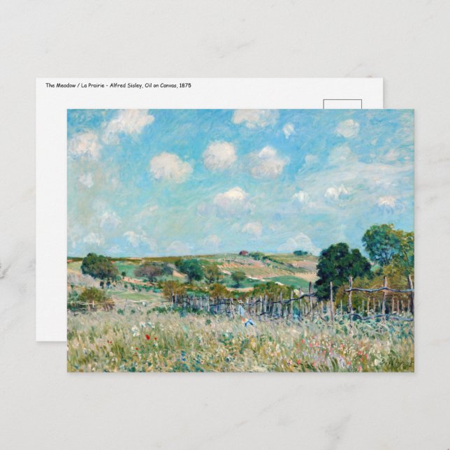 Cartão Postal Alfred Sisley - O Prado (Frente/Verso)
