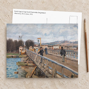 Cartão Postal Alfred Sisley - Passarela em Argenteuil
