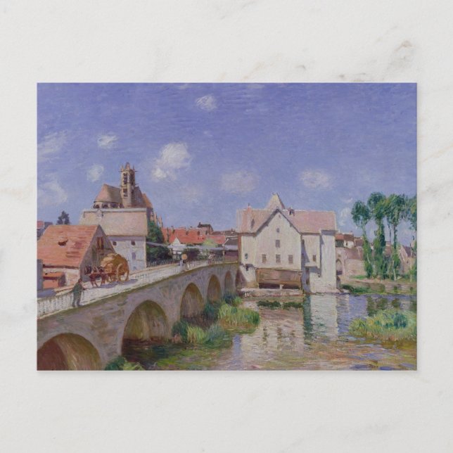 Cartão Postal Alfred Sisley | Ponte em Moret (Frente)