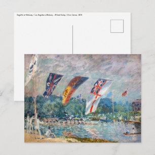 Cartão Postal Alfred Sisley - Regata em Molesey