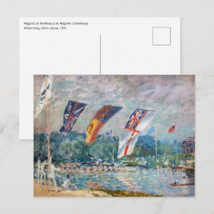 Cartão Postal Alfred Sisley - Regata em Molesey