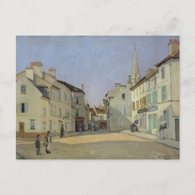 Cartão Postal Alfred Sisley | Rue de la Chaussee no Argenteuil (Frente)