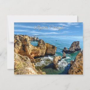 Cartão Postal Algarve de Texto Personalizado, Portugal