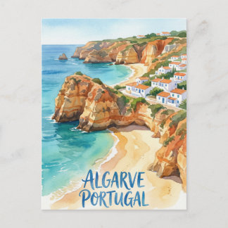 Cartão Postal Algarve Portugal aquarela