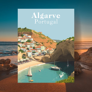 Cartão Postal Algarve Portugal Praia Europeia Viagem