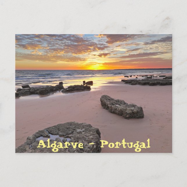 Cartão Postal Algarve - Portugal. Tema da temporada de verão (Frente)