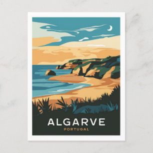 Cartão Postal Algarve Portugal - Viagem Retro