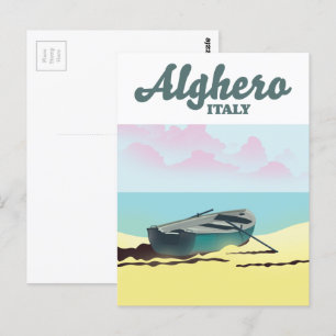 Cartão Postal Alghero Itália viagens vintage