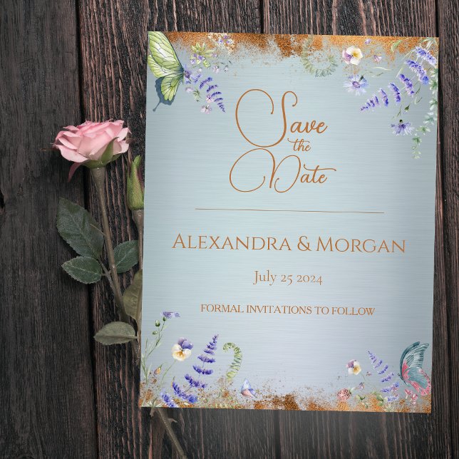 Cartão Postal Algo Azul, Flor Selvagem, Salve O Cartão-Postal (Criador carregado)