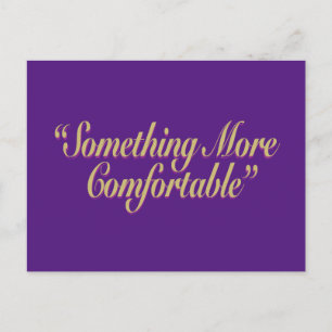 Cartão Postal Algo Mais Confortável Roxo BG Horizontal