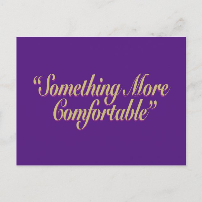 Cartão Postal Algo Mais Confortável Roxo BG Horizontal (Frente)