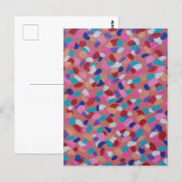 Cartão Postal Algodão Cor-Rosa