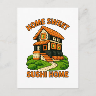 Cartão Postal Algodão De Foodie De Sushi House Whimsic