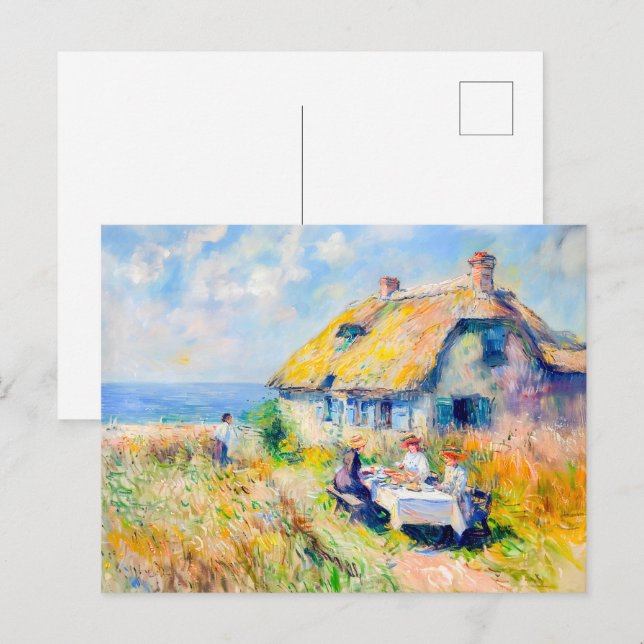 Cartão Postal Algodão do Mar Impressionista Trabalho de arte (Frente/Verso)