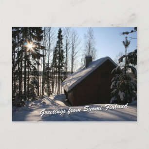 Cartão Postal Algodão-inverno na Finlândia