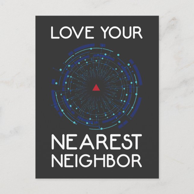 Cartão Postal Algoritmo de vizinho mais próximo do Machine Learn (Frente)