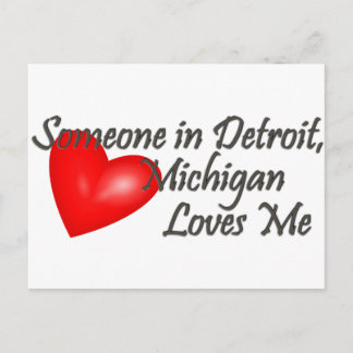 Cartão Postal Alguém em Detroit me ama