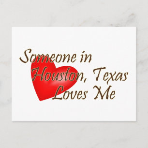 Cartão Postal Alguém em Houston me ama