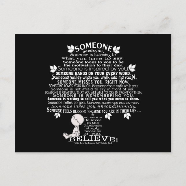 Cartão Postal ALGUÉM Tree (Frente)