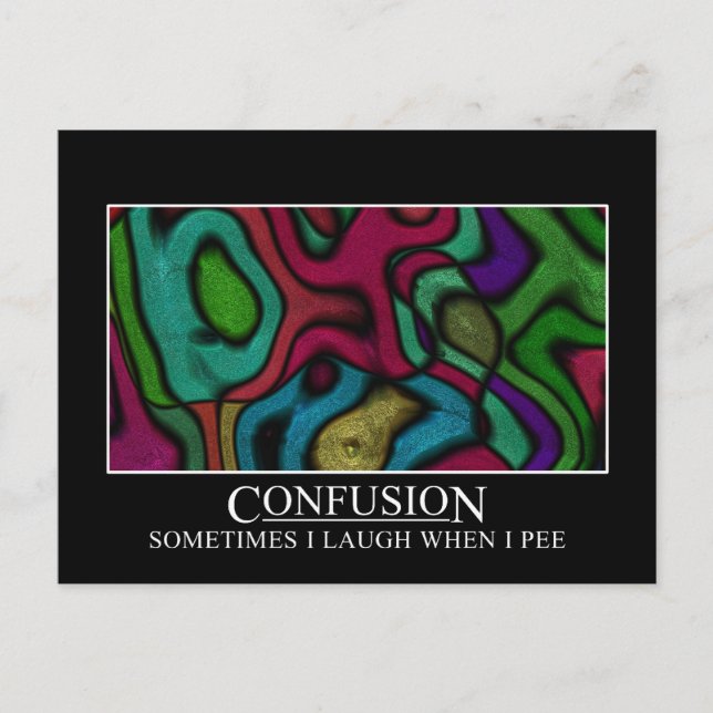 Cartão Postal Algumas pessoas são muito facilmente confundidas (Frente)