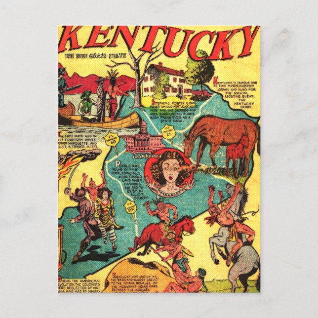 Cartão Postal Alguns Fatos Sobre O Kentucky (Frente)