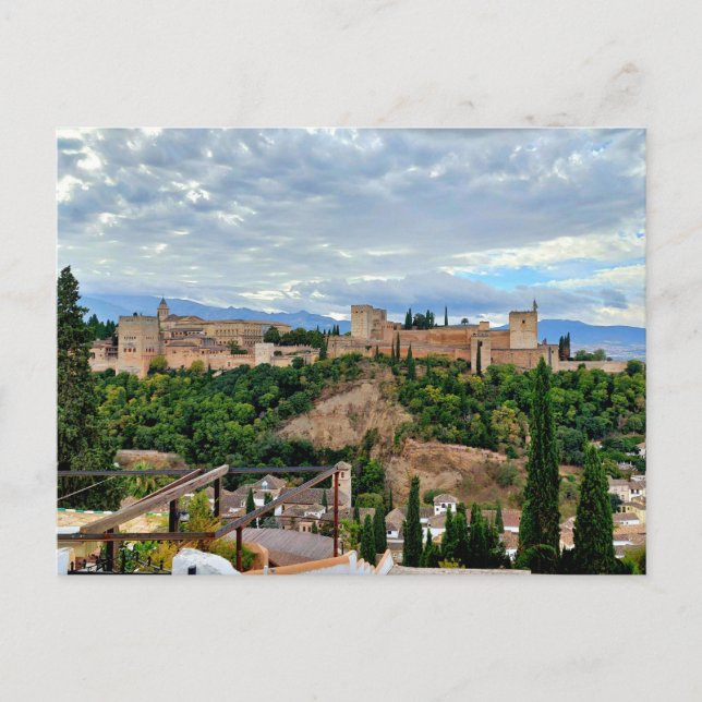Cartão Postal Alhambra da Espanha de Granada (Frente)