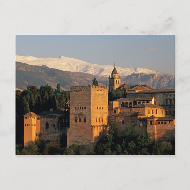 Cartão Postal Alhambra; Granada; Andaslusia, Espanha, Serra (Frente)