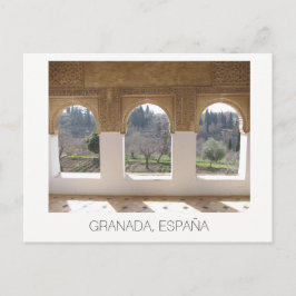 Cartão Postal Alhambra windows ~ Granada, Espanha