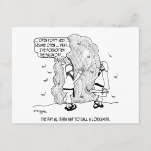 Cartão Postal Ali Baba Esquece Sua Senha