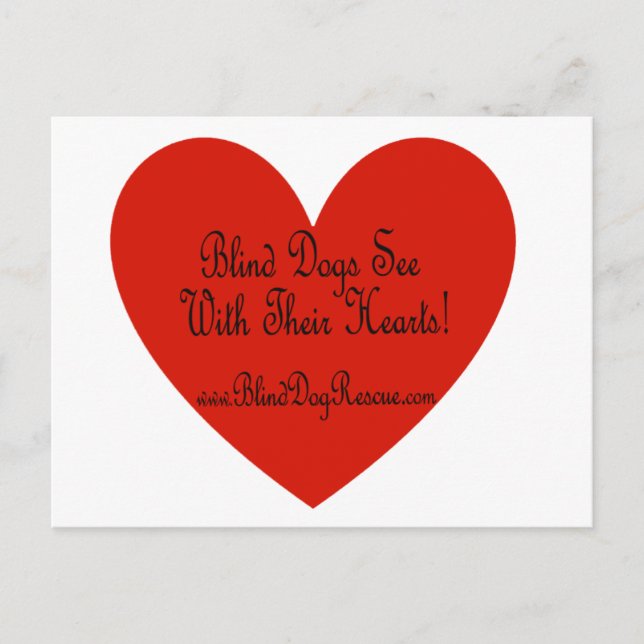 Cartão Postal Aliança de resgate de cães cegos (Frente)