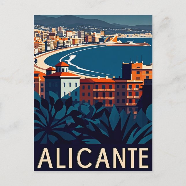 Cartão Postal Alicante Espanha (Frente)