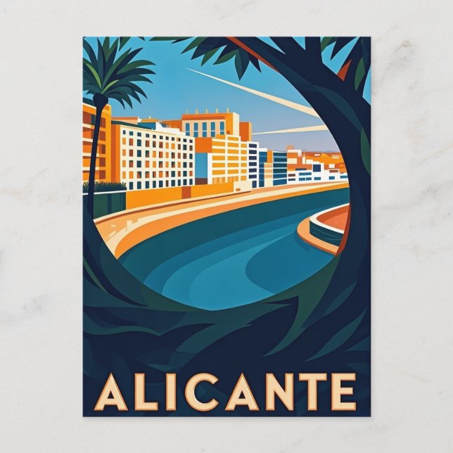 Cartão Postal Alicante Espanha (Frente)