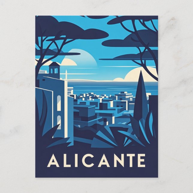 Cartão Postal Alicante Espanha (Frente)