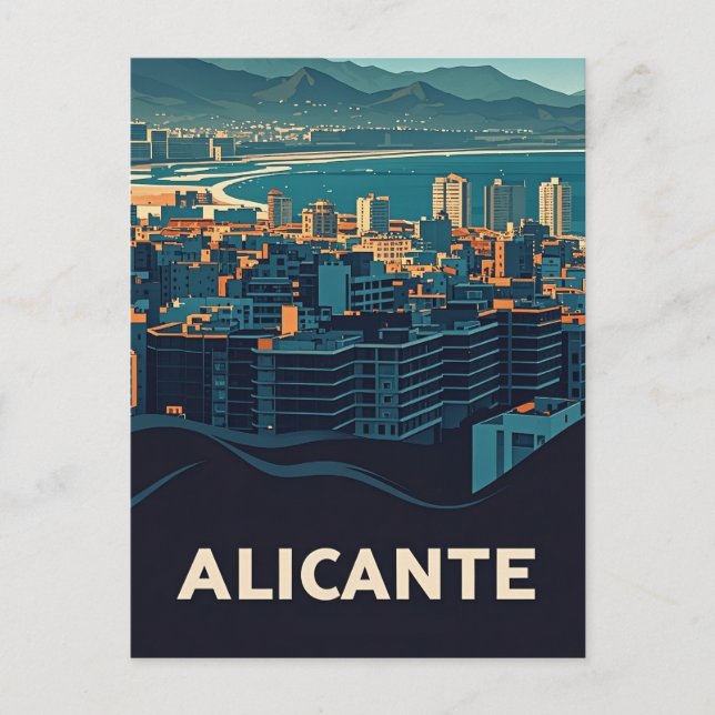 Cartão Postal Alicante Espanha (Frente)