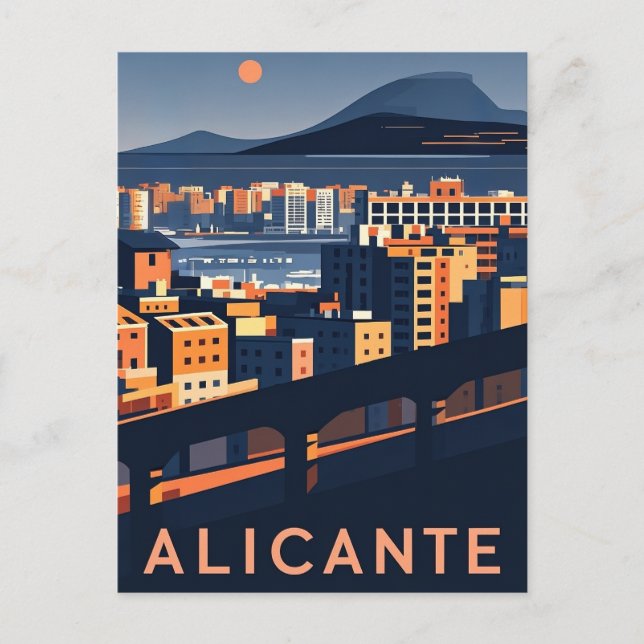 Cartão Postal Alicante Espanha (Frente)
