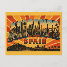 Cartão Postal Alicante Espanha Castelo de Santa Bárbara