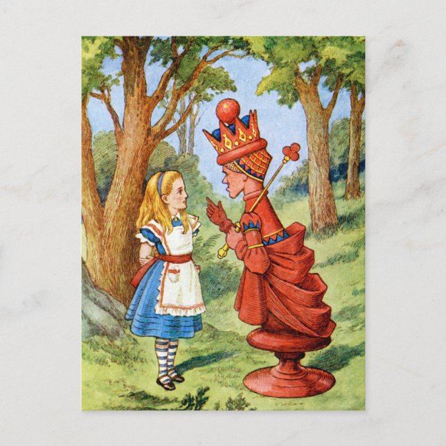 CARTÃO POSTAL ALICE AND THE RED QUEEN (Frente)