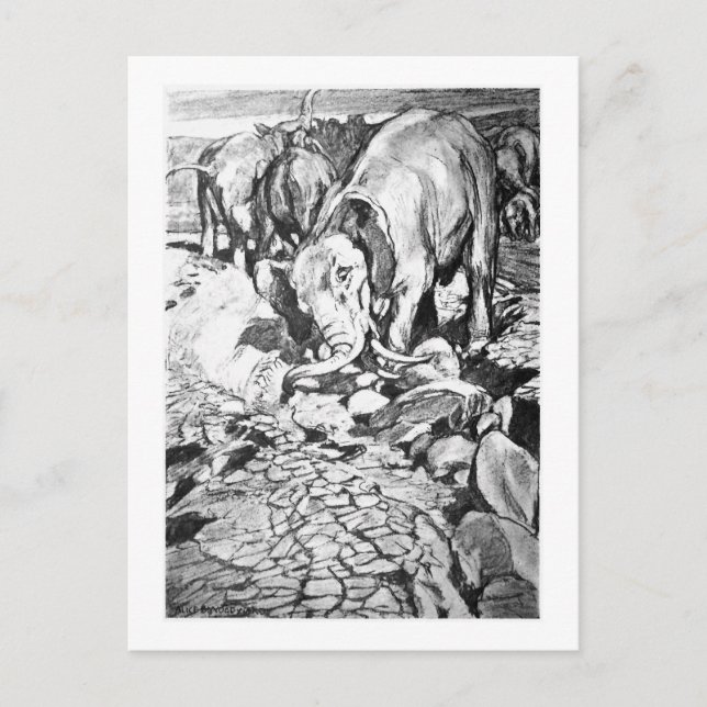 Cartão Postal Alice B. Madeira: Cartaz de arte dinoteriana (Frente)