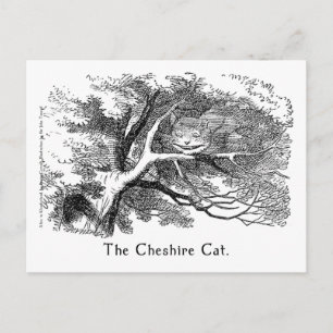 Cartão Postal Alice Cat Cheshire no Wonderland Art Card