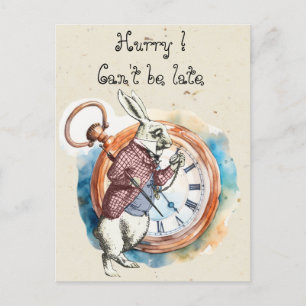 Cartão Postal Alice - Coelho Branco 1865