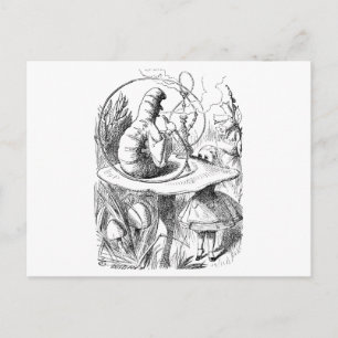 Cartão Postal Alice consulta The Caterillar