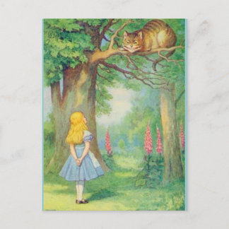 Cartão Postal Alice e a cor do gato Cheshire