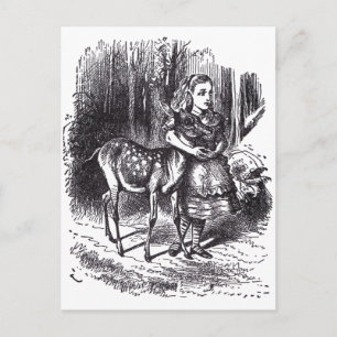 Cartão Postal Alice e a Fawn