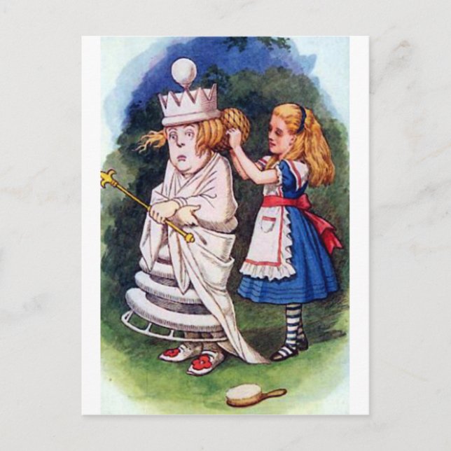 Cartão Postal Alice e a Rainha Branca (Frente)