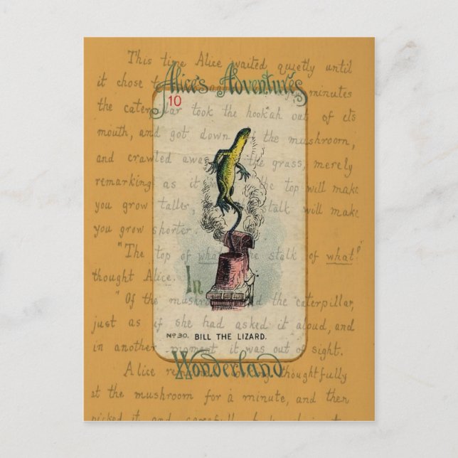 Cartão Postal Alice e Bill o Lizard (Frente)