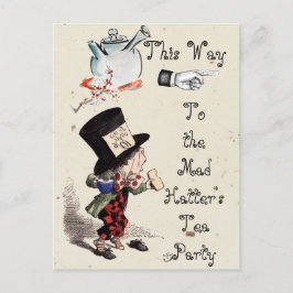 Cartão Postal Alice - Festa do Chá de Mad Hatter 1865