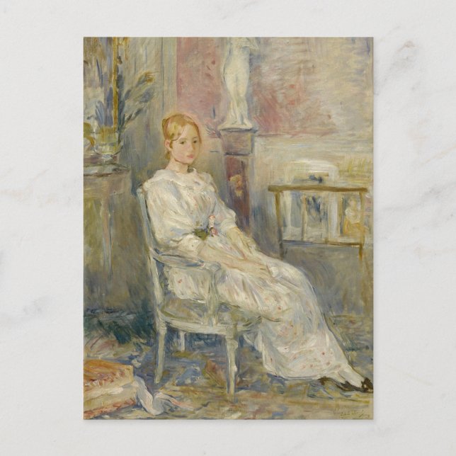 Cartão Postal Alice Gamby Dans le Salon | Berthe Morisot (Frente)