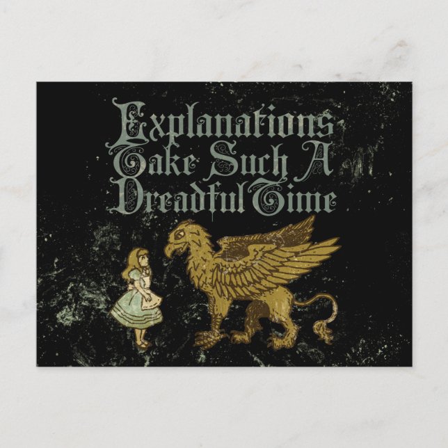 Cartão Postal Alice Griffin Explica Uma Ti Tão Terrível (Frente)