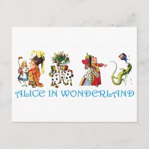 CARTÃO POSTAL ALICE IN WONDERLAND & AMIGOS